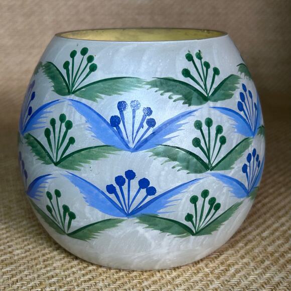 Anthropologie Other - Anthropologie Coconut Water Candle Hand Painted Ceramic Vessel New